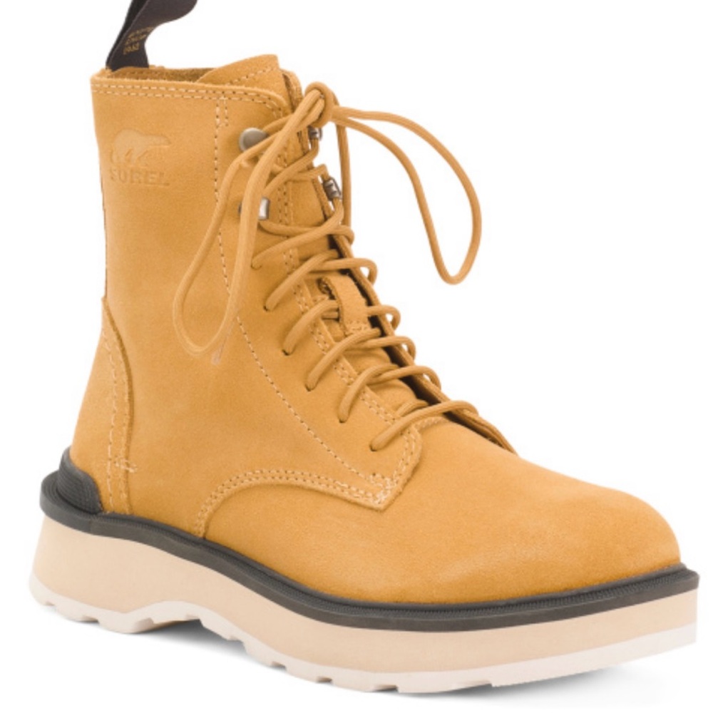Sorel Hi-Line Suede Waterproof Boot | Women's Sz 8 | Yellow | New In Box |